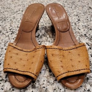Vintage Prada Ostrich Mules